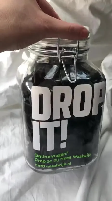 Glazen pot met bedrukt logo, relatiegeschenk voor bedrijven in Moerdijk