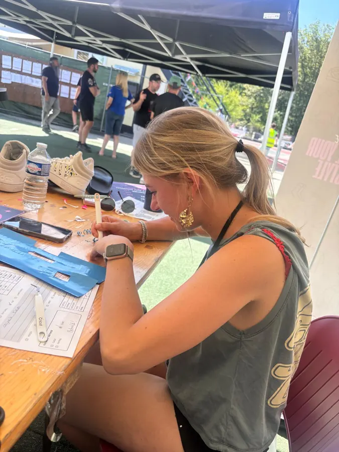 Bestelling voorbereiden aan de stand