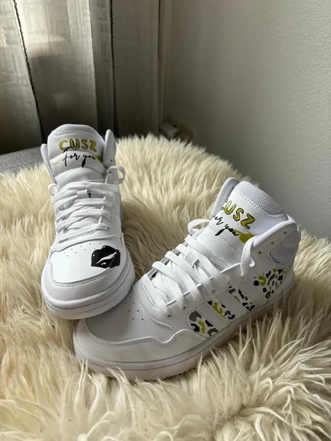 Hoge sneakers met Cusz-logo en luipaardprint