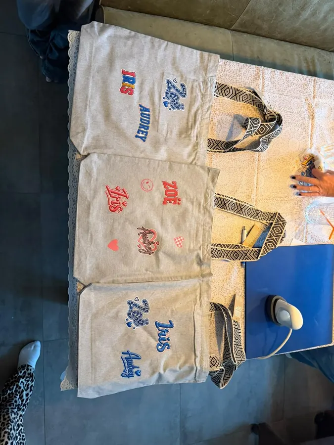 Katoenen tassen met namen en motiefjes