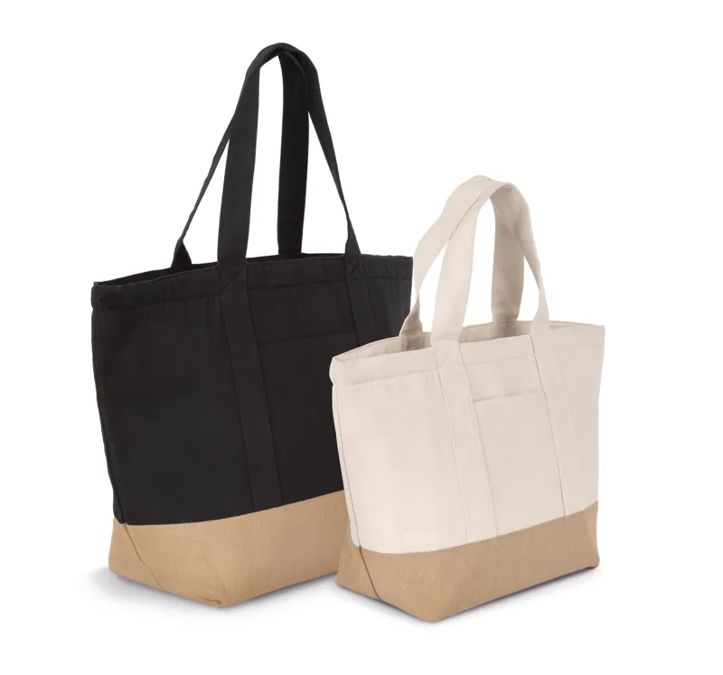 Gerecyclede koelshopper in Ecume / Hemp