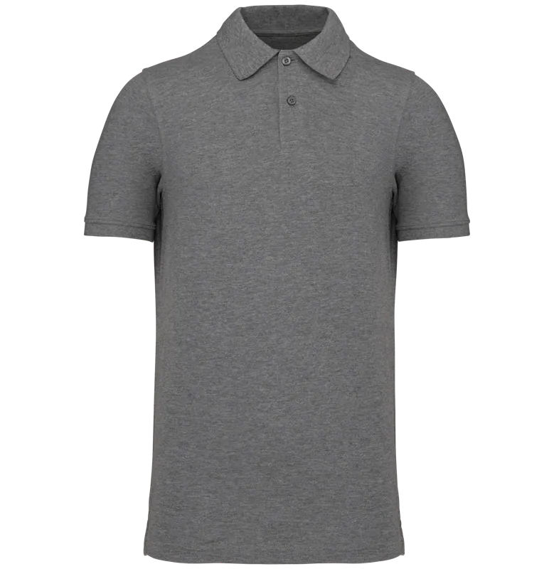 Piqué-herenpolo Bio180 in Grey Heather