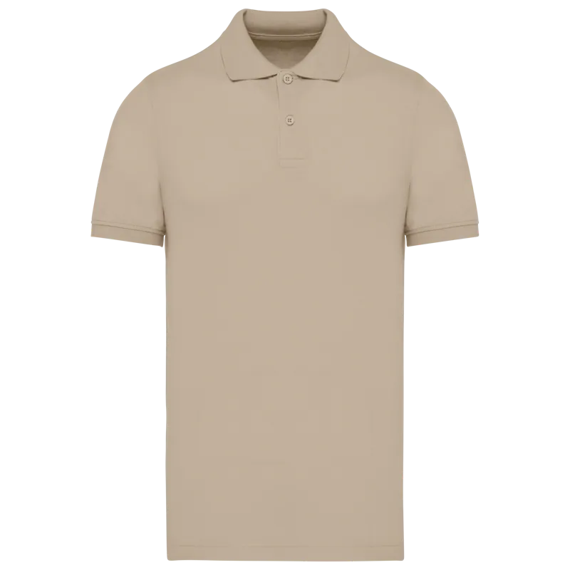 Piqué-herenpolo Bio180 in Light Sand