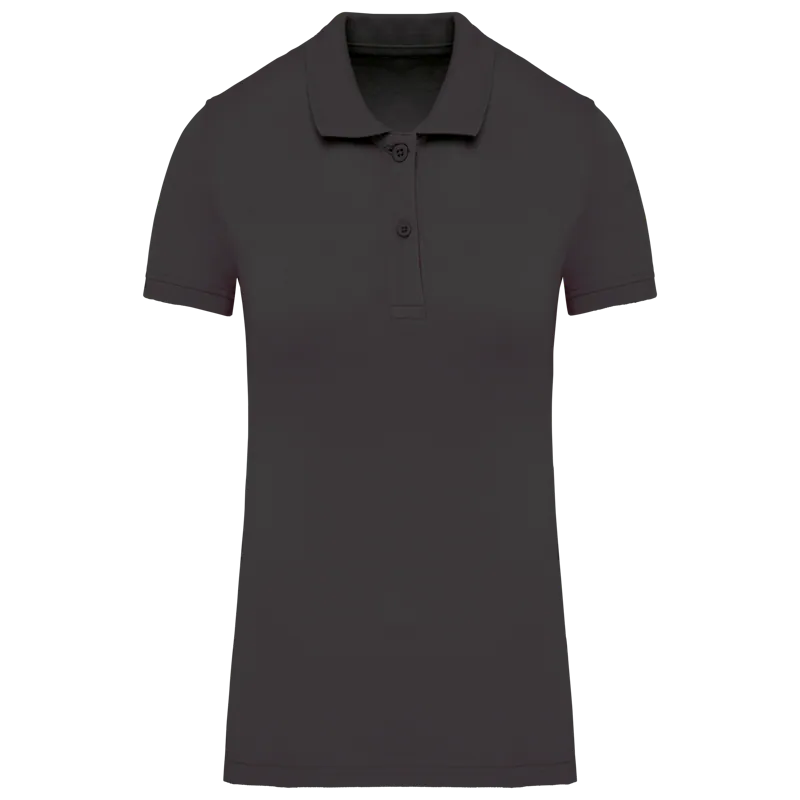 Piqué-damespolo Bio180 in Dark Grey