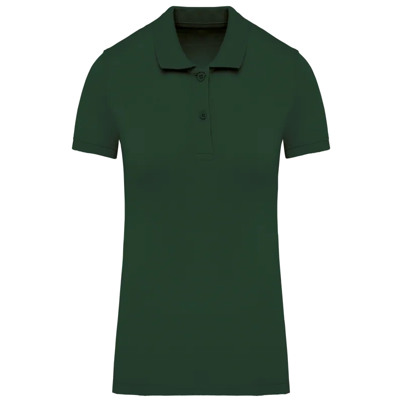 Piqué-damespolo Bio180 in Forest Green