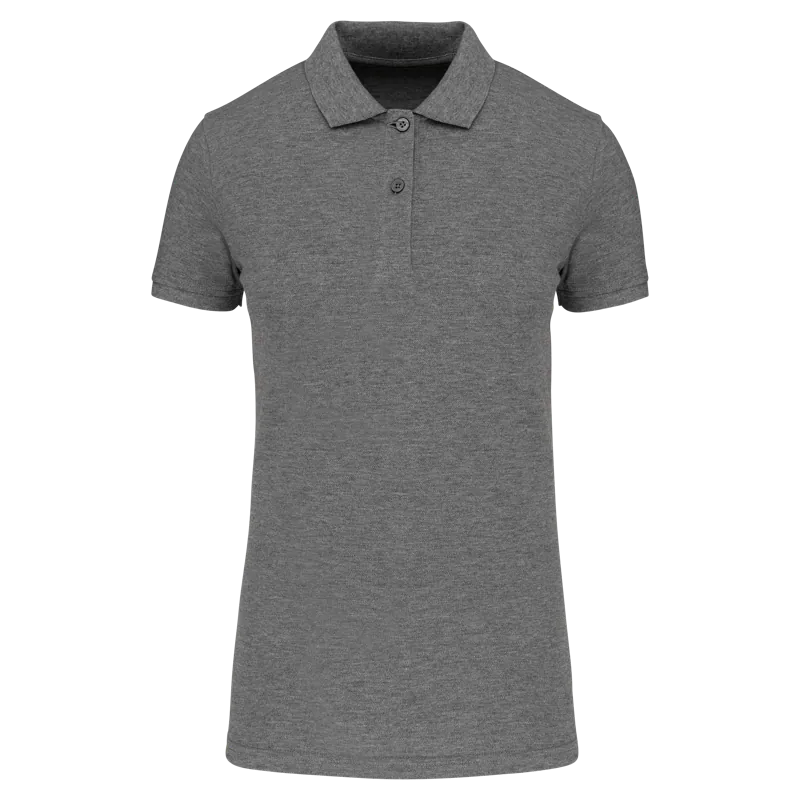 Piqué-damespolo Bio180 in Grey Heather