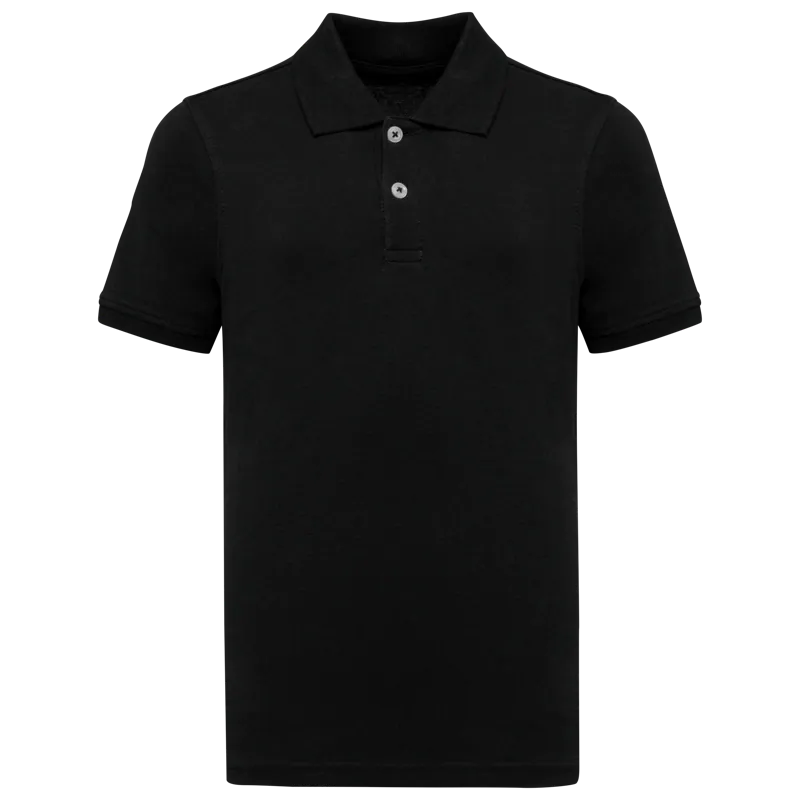 Bio180 piqué kinderpolo in Black