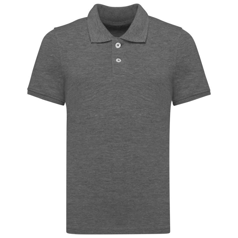 Bio180 piqué kinderpolo in Grey Heather