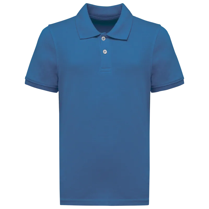 Bio180 piqué kinderpolo in Light Royal Blue