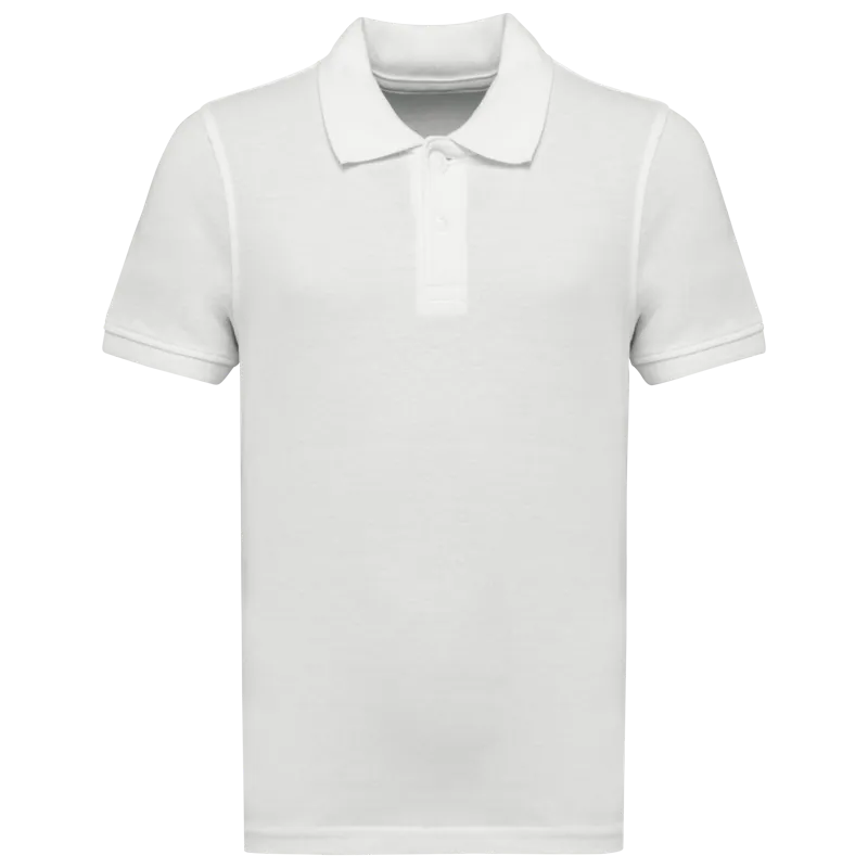 Bio180 piqué kinderpolo in White