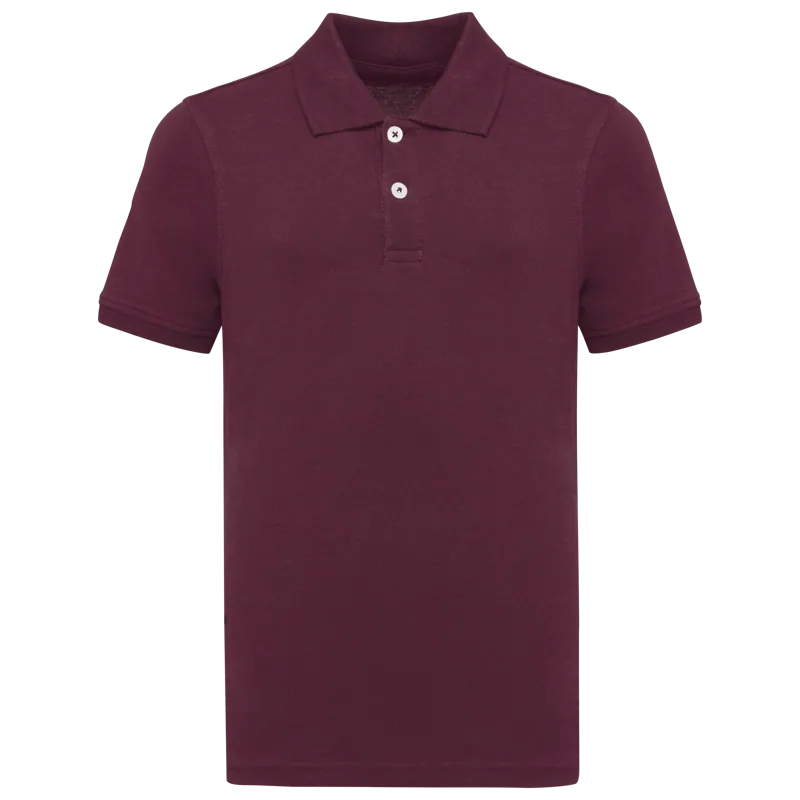Bio180 piqué kinderpolo in Wine