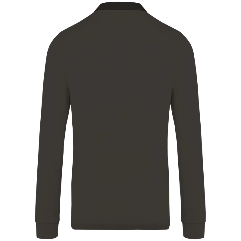 Rugbypolo in Dark Grey / Black, achterkant