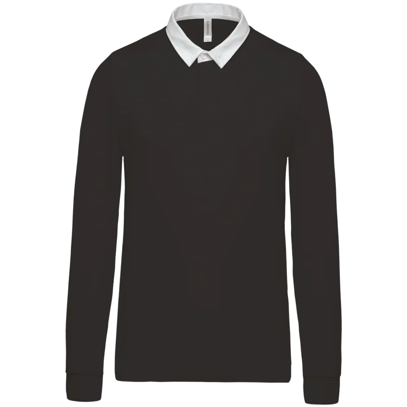 Rugbypolo in Black / White