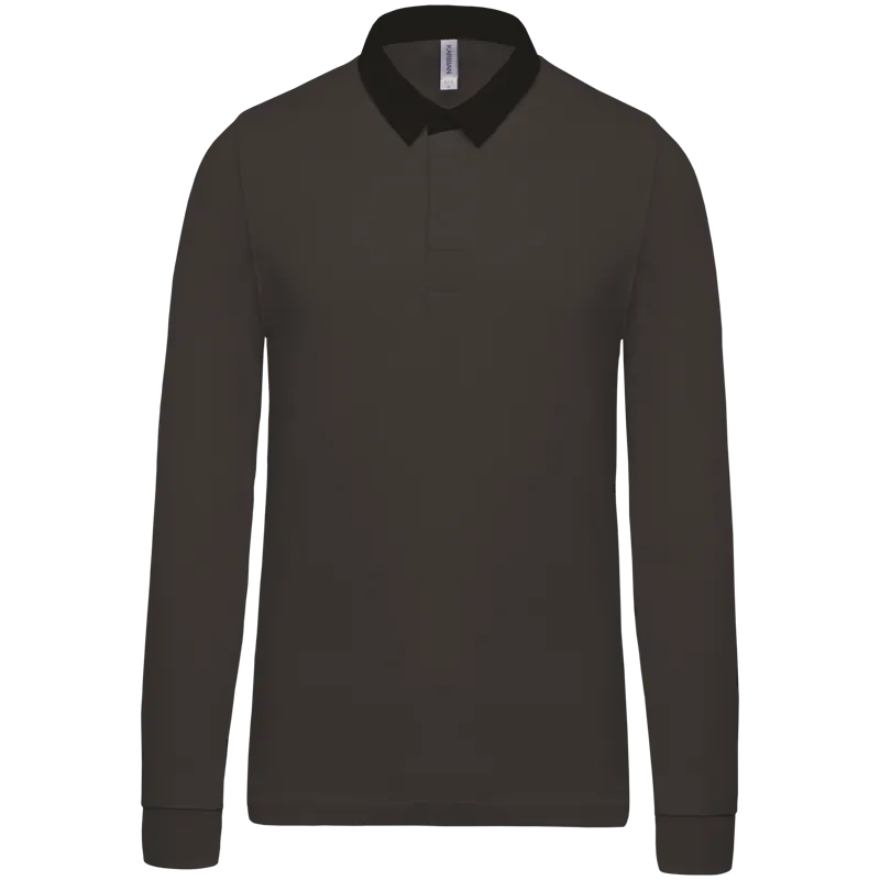 Rugbypolo in Dark Grey / Black