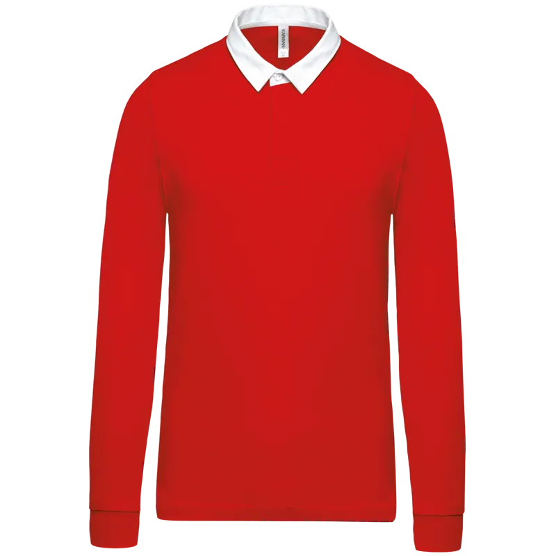 Rugbypolo in Red / White