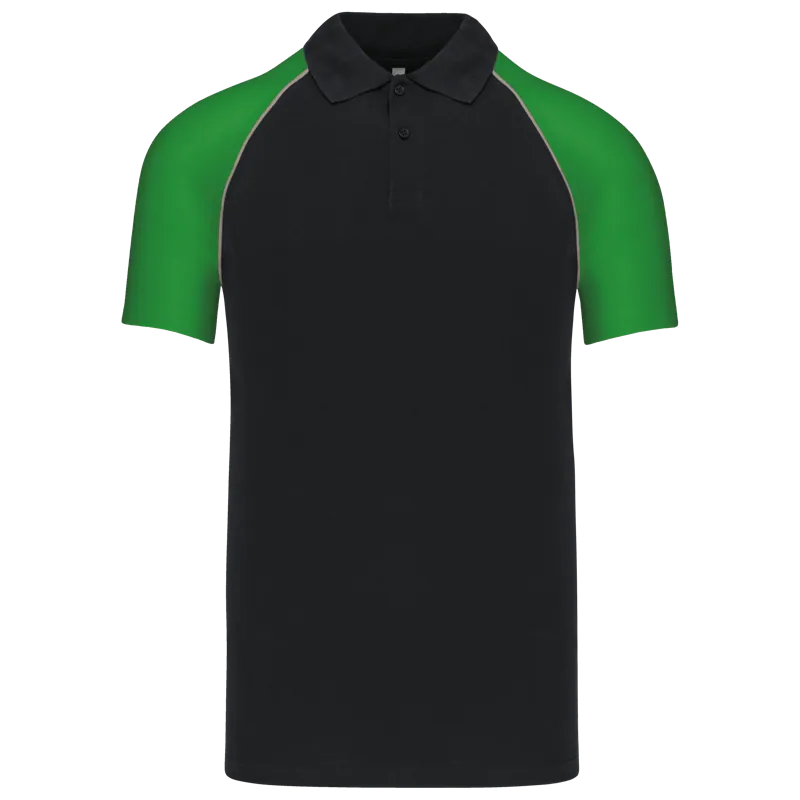 Polo baseball in Black / Green