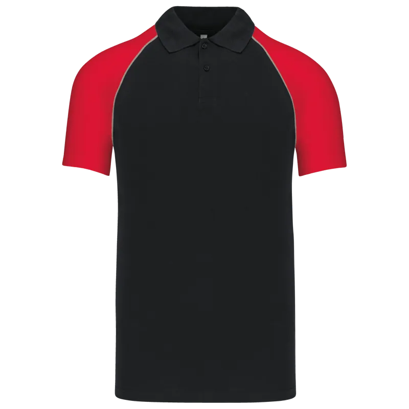 Polo baseball in Black / Red