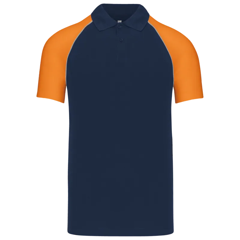 Polo baseball in Navy / Orange