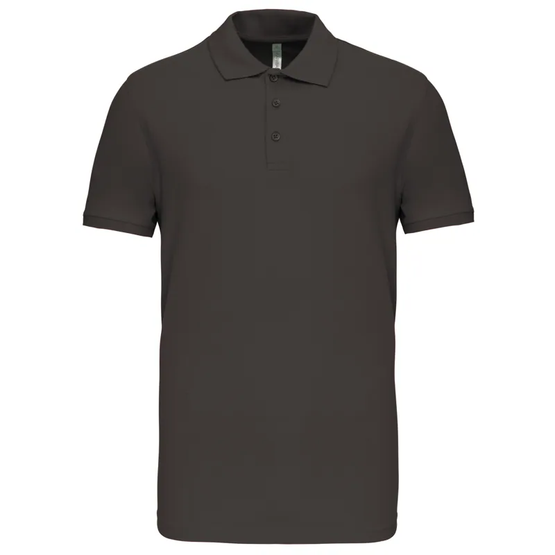 Piquépolo korte mouwen heren in Dark Grey