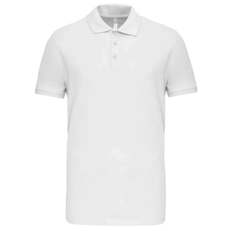 Piquépolo korte mouwen heren in White