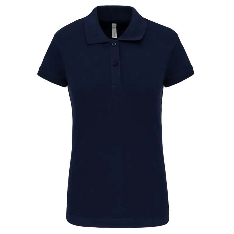 Piquépolo korte mouwen dames in Navy