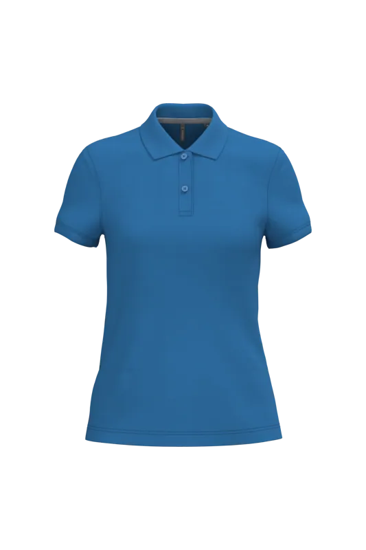 Damespolo korte mouwen in Light Royal Blue