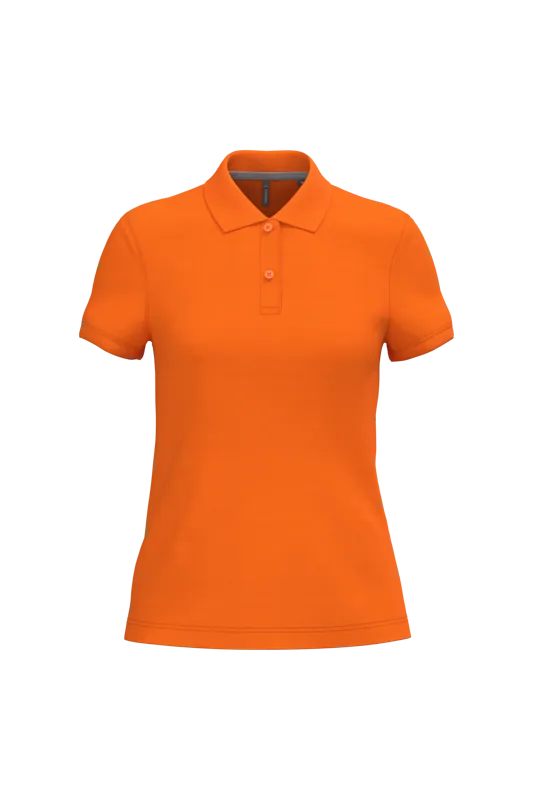 Damespolo korte mouwen in Orange