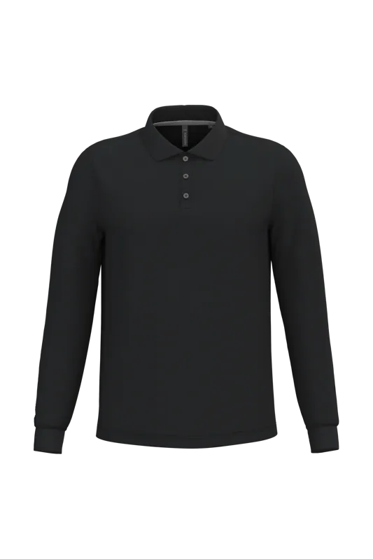 Polo lange mouwen in Black