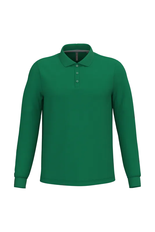 Polo lange mouwen in Kelly Green