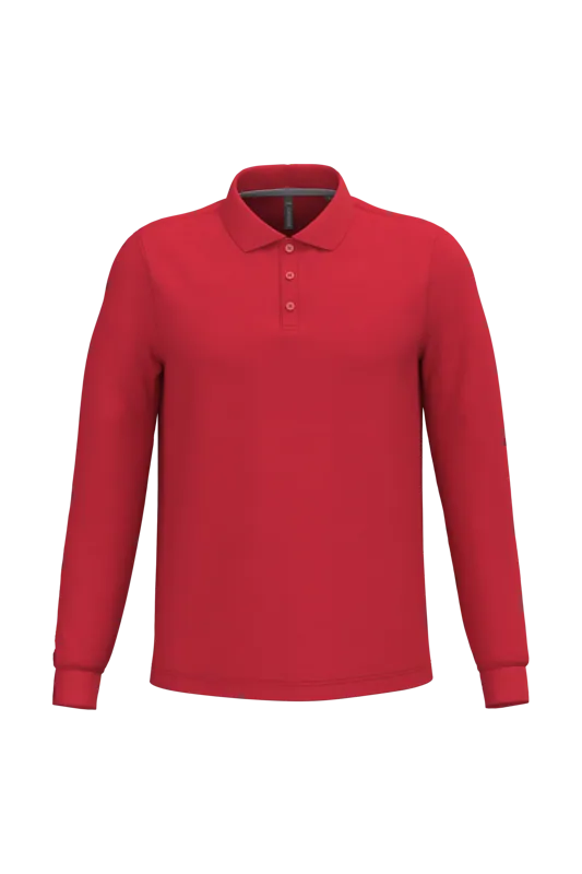 Polo lange mouwen in Red