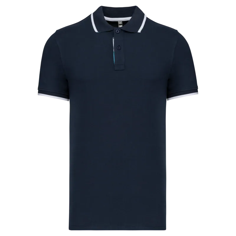 Polo korte mouwen in Navy / White / Light Turquoise