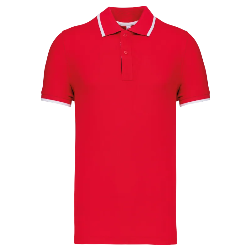 Polo korte mouwen in Red / White / Navy