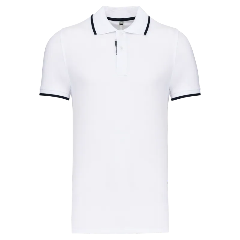 Polo korte mouwen in White / Navy / White