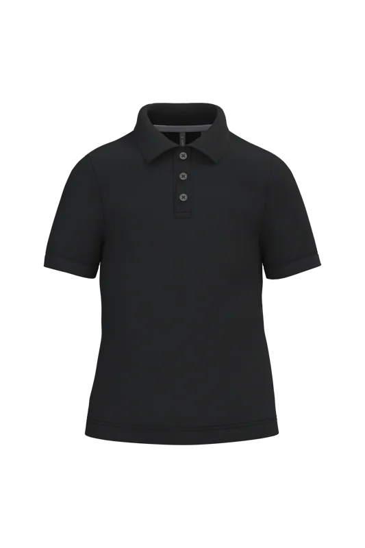 Kinderpolo korte mouwen in Black