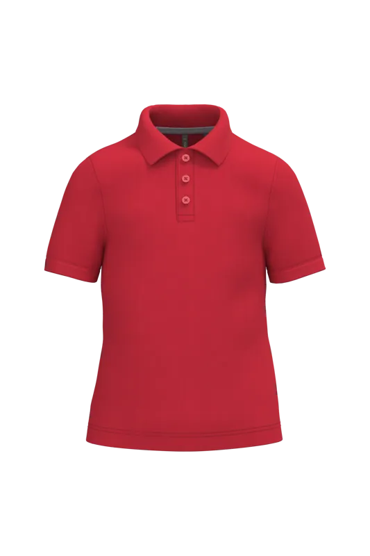 Kinderpolo korte mouwen in Red