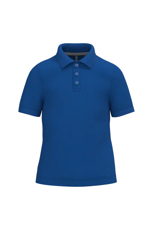 Kinderpolo korte mouwen in Royal Blue