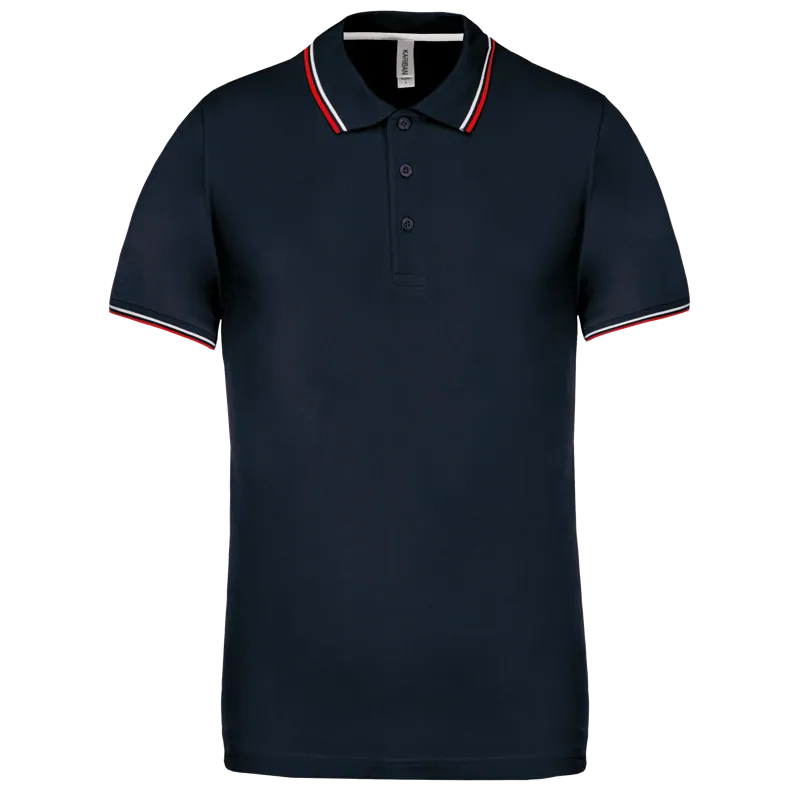 Polo korte mouwen in Navy / Red / White