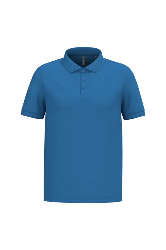 Piqué-herenpolo korte mouwen in Light Royal Blue