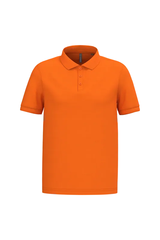 Piqué-herenpolo korte mouwen in Orange