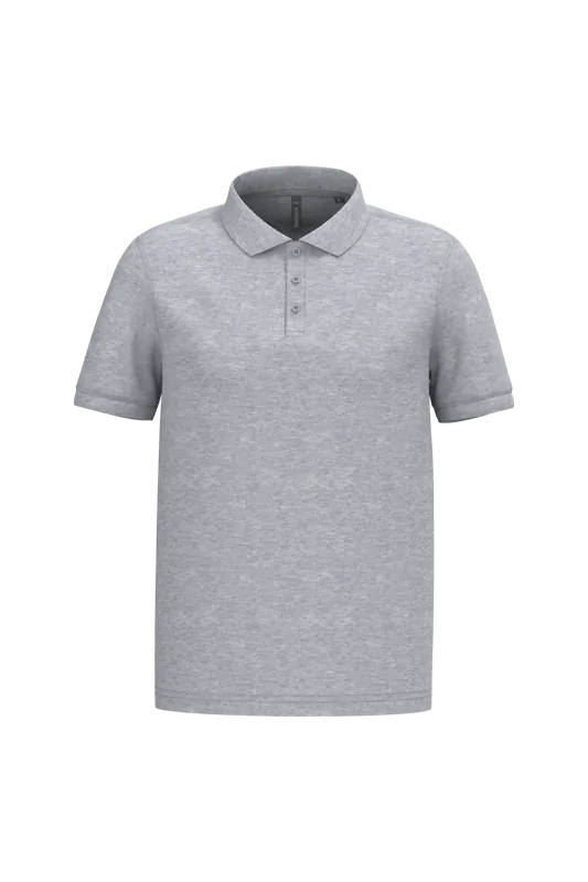 Piqué-herenpolo korte mouwen in Oxford Grey