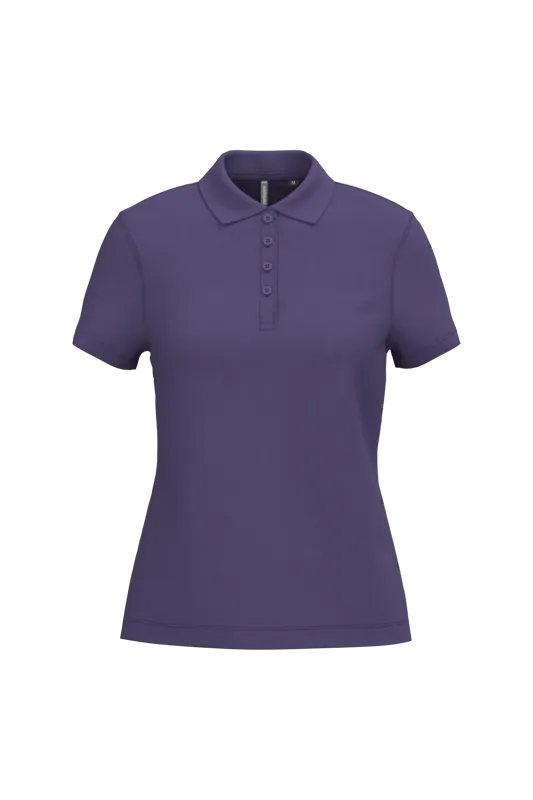 Piqué-damespolo korte mouwen in Purple
