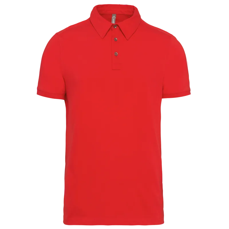 Herenpolo korte mouwen van jersey in Red