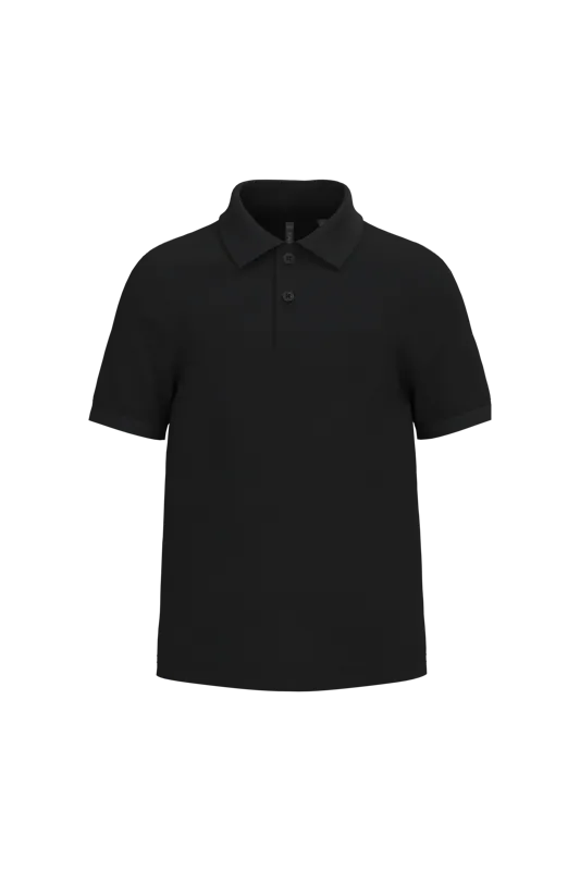 Kinderpolo met korte mouwen in Black