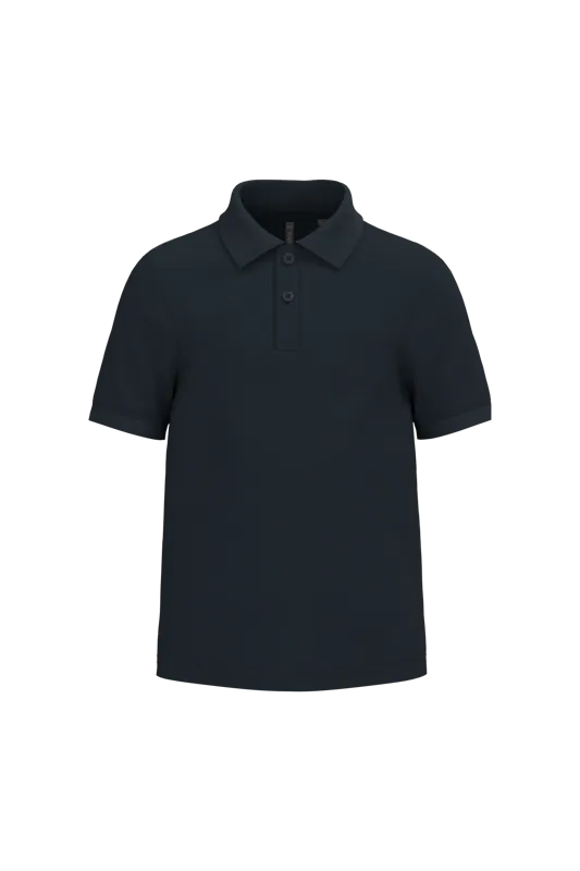 Kinderpolo met korte mouwen in Navy