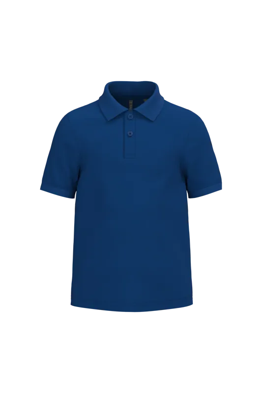 Kinderpolo met korte mouwen in Royal Blue