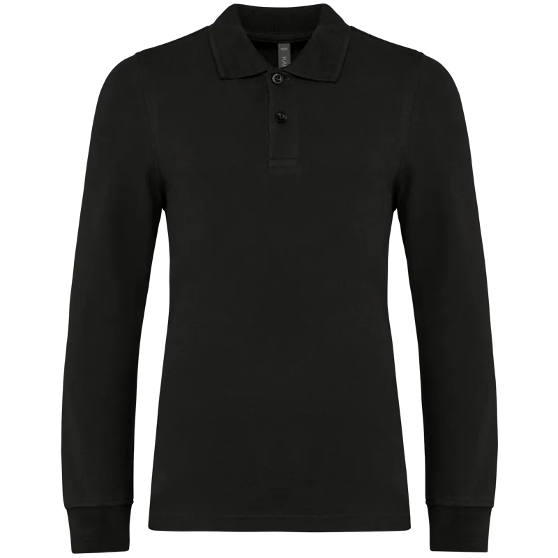 Kinderpolo lange mouwen in Black