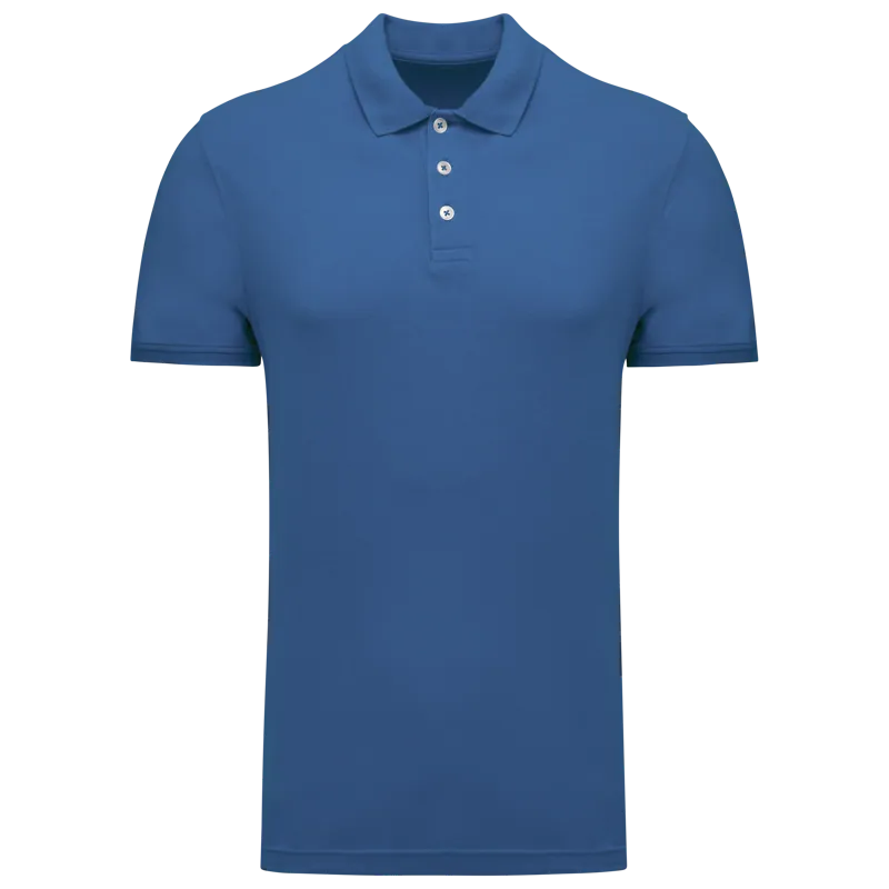 Piqué herenpolo in Light Royal Blue
