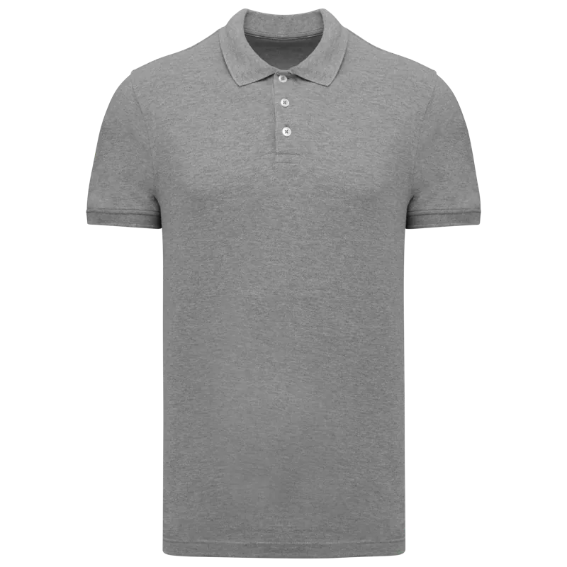 Piqué herenpolo in Oxford Grey