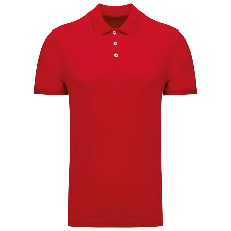 Piqué herenpolo in Red