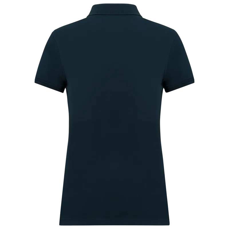 Piqué damespolo in Navy, achterkant
